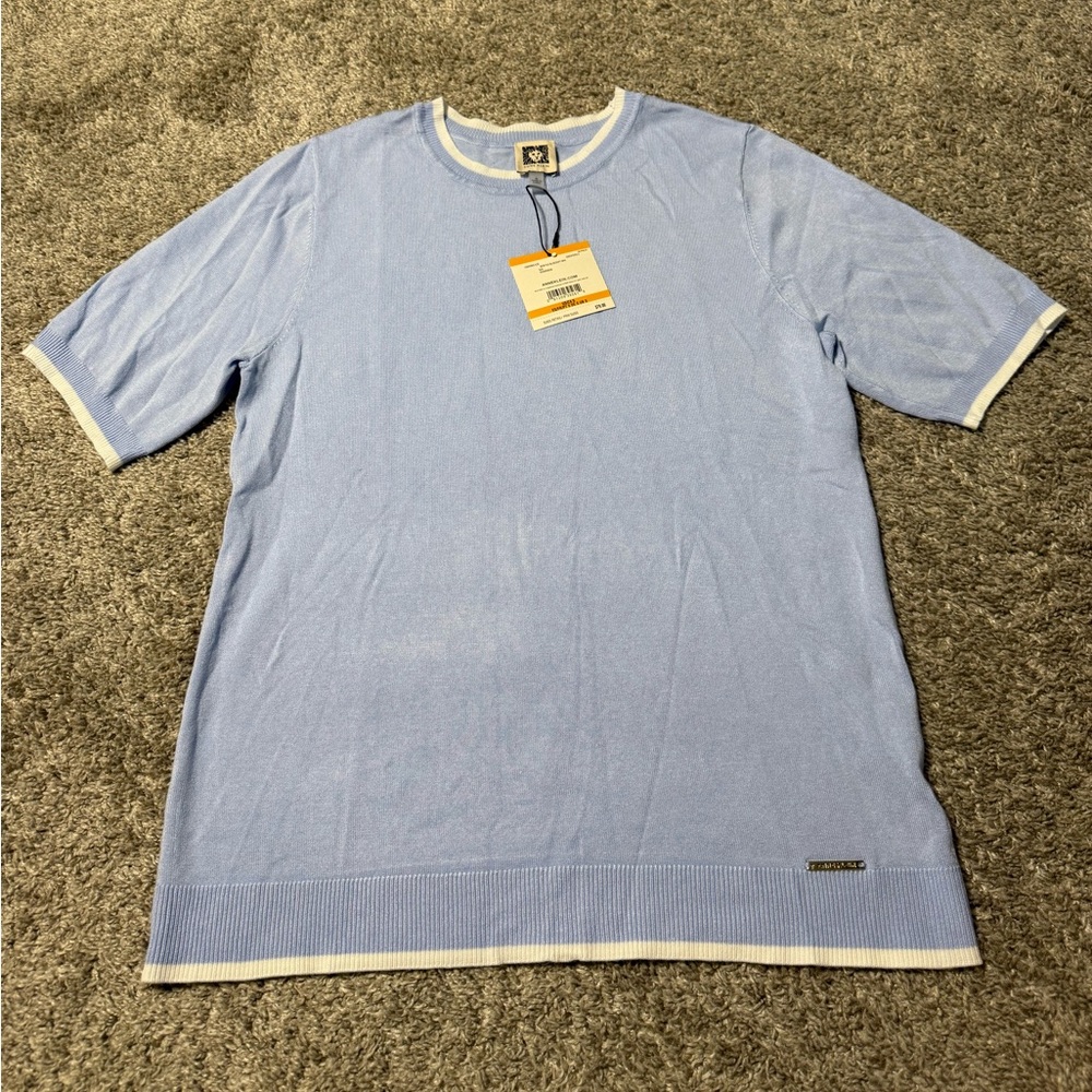 Ann Klein short sleeve sweater